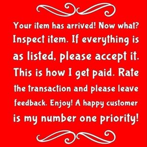 If You Are Happy With Your Item, Please Leave Feedback! ⭐️⭐️⭐️⭐️⭐️